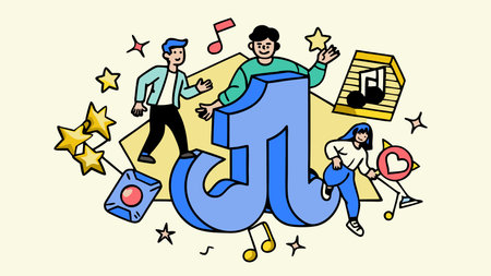 illustration of a group of people celebrating the big number one.のイラスト素材