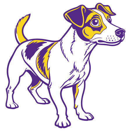 Jack russell terrier dog. Vector illustration of a dog.のイラスト素材