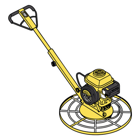 Lawn mower on a white background. Vector illustration of a lawnmower.のイラスト素材