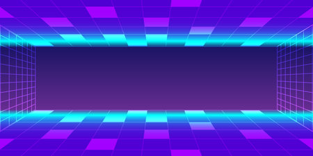 Abstract background with purple and blue grid. Vector illustration for your designのイラスト素材
