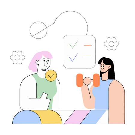 Man and woman working together in the office. Vector illustration in flat styleのイラスト素材