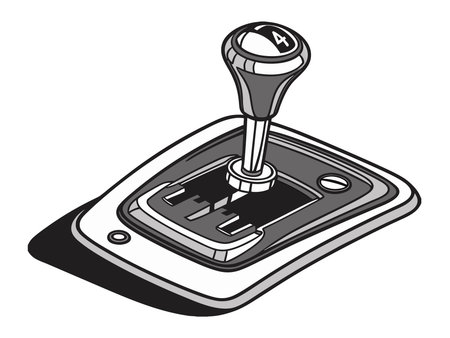 Isolated gear shifter on a white background, Vector illustration.のイラスト素材