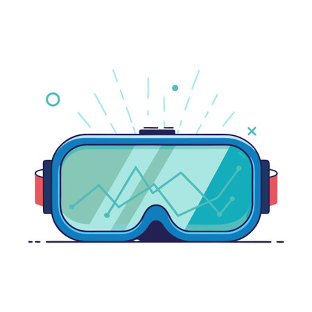 Snorkeling mask. Vector illustration in flat cartoon style.のイラスト素材