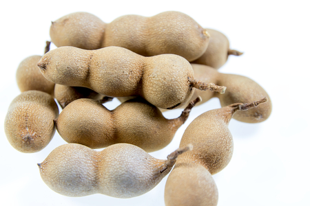 Tamarind isolated on white backgroundの写真素材