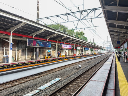 Jakarta railway station.のeditorial素材