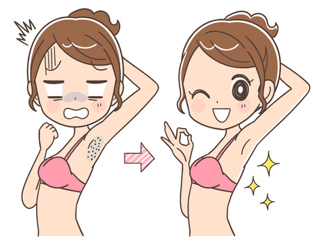 Armpit Hair Careのイラスト素材