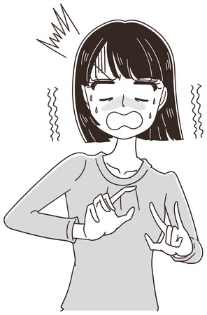 Woman is shockedのイラスト素材