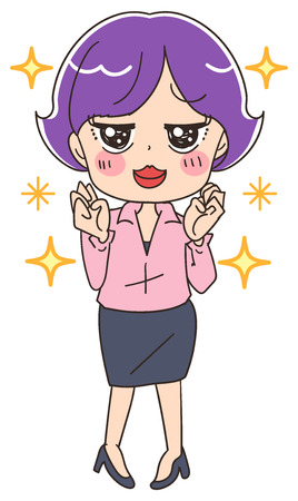 A business woman is longingのイラスト素材