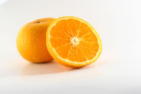 Orange isolated on a white backgroundの写真素材