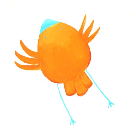 abstract orange bird の写真素材