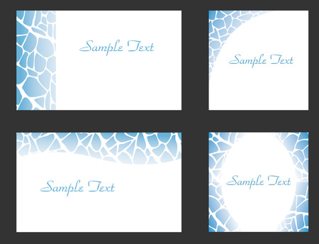 Water surface card design set. のイラスト素材