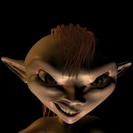 3d rendering a bad dwarf as illustrationの写真素材