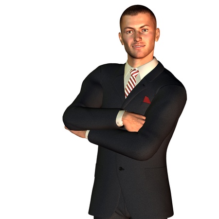 3d rendering of a businessman as an illustration の写真素材