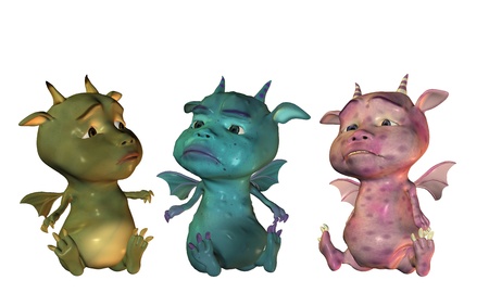 3D Rendering sad little devilの写真素材