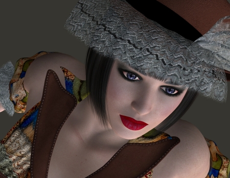 3d rendering a Beauty as illustration