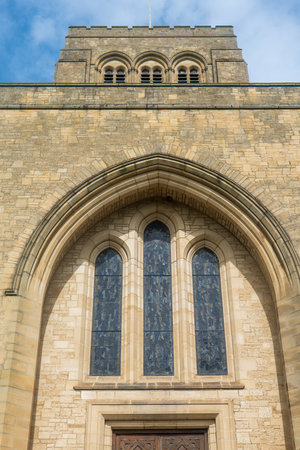 Ampleforth Abbey is a Benedictine Catholic monastery in North Yorkshire on a sunny day.の写真素材