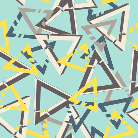 Unreal geometrical triangles seamless patternのイラスト素材