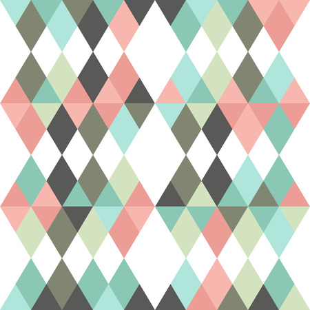 Tribal rhombus with triangles seamless patternのイラスト素材