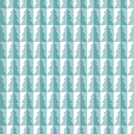 Bend christmas tree tile seamless pattern. Blue versionのイラスト素材