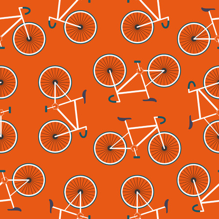 Simple racing bicycles seamless patternのイラスト素材