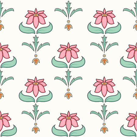 Decorative flower seamless patternのイラスト素材
