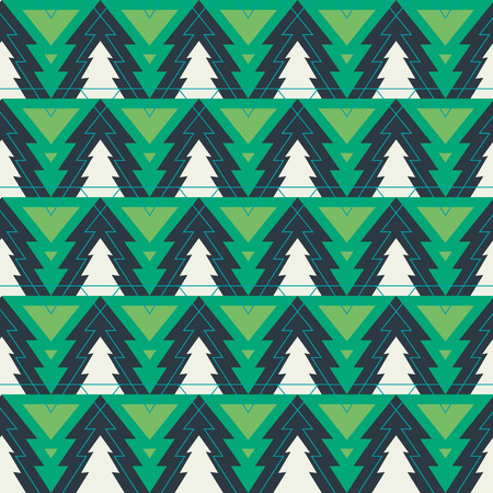 Christmas tree seamless patternのイラスト素材