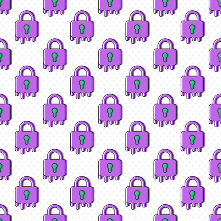 Melting lock seamless pattern. Symbol of secureのイラスト素材