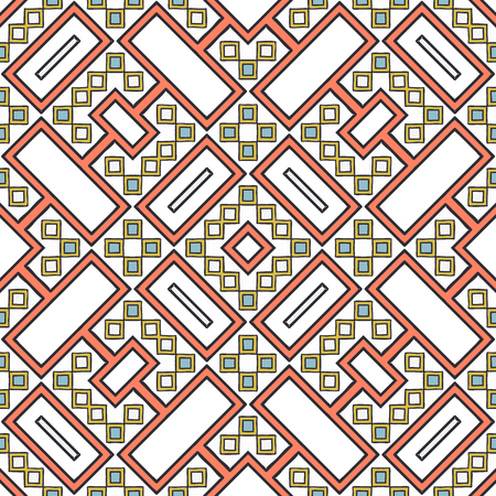 Traditional motif design. Geometrical seamless patternのイラスト素材
