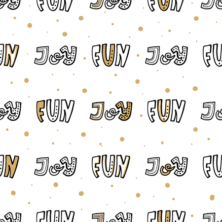 Ho ho ho lettering hand written compositions. Simple seamless pattern for wrapping paperのイラスト素材