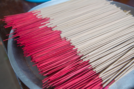 group of joss stick in temple
