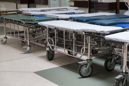 sick bed in hospitalの写真素材