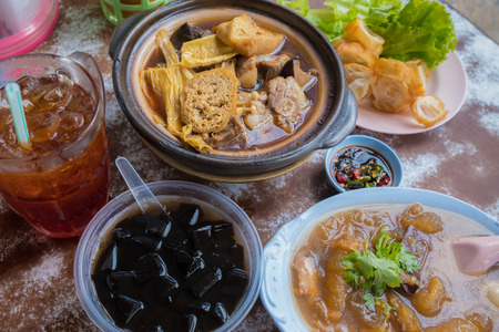 Chinese pork chopped Is a famous food And also useful. Nourishes the body wellの写真素材