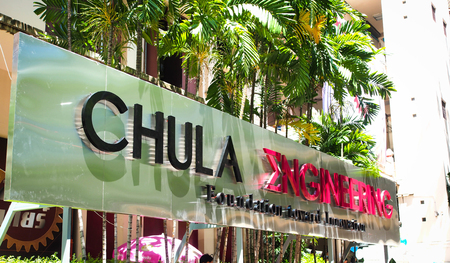 Bangkok, Thailand - September 26, 2015 : Chula Engineering sign in commencement day, Chulalongkorn University.のeditorial素材