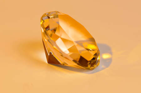 glass pyramid in the form of brilliant with the path