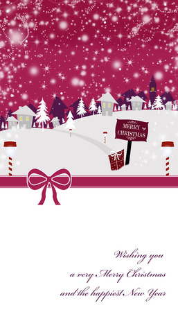 Christmas postcardの写真素材