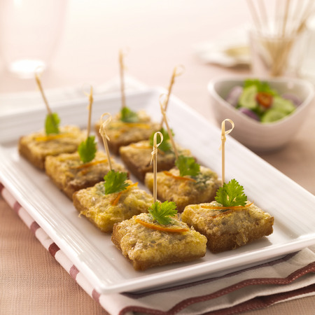 Fried bread crumbsの写真素材