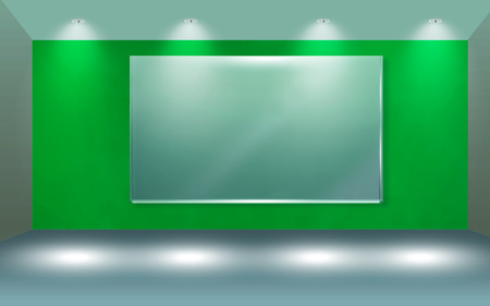 wall background with light spotsの写真素材