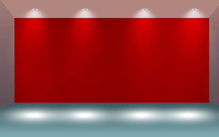 wall background with light spotsの写真素材