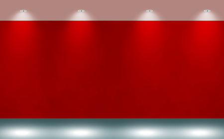 wall background with light spotsの写真素材