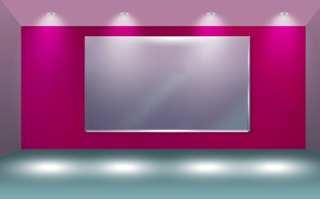 wall background with light spotsの写真素材