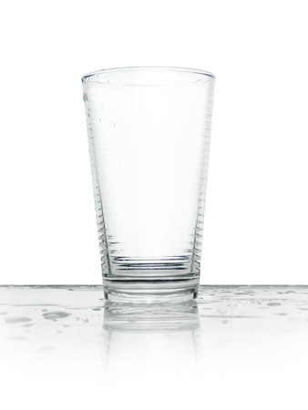 empty glass of waterの写真素材
