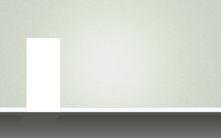 Empty door on wall Ciement Backgroundの写真素材