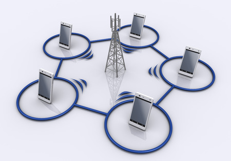 Radio wave and smart phone.