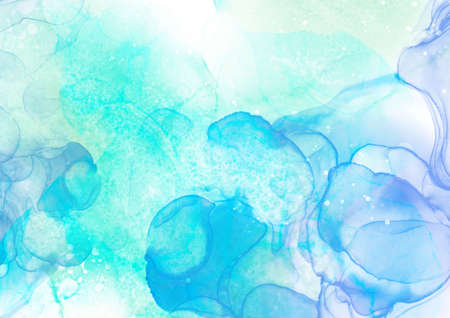 Background illustration drawn with alcohol inkの写真素材