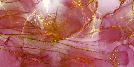 Background illustration drawn with alcohol inkの写真素材