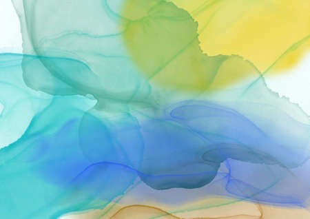 Background illustration drawn with alcohol inkの写真素材
