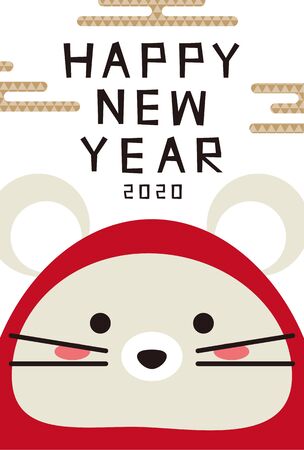 Mouse with an enlarged faceのイラスト素材