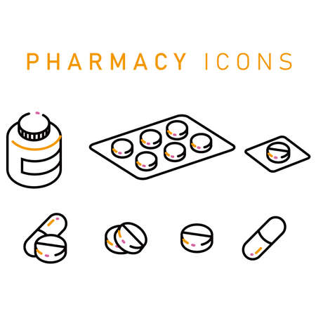 3 color line art tablets 3 color line art tablets black keynoteのイラスト素材