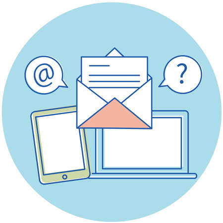 Contact form icon 3 colorsのイラスト素材