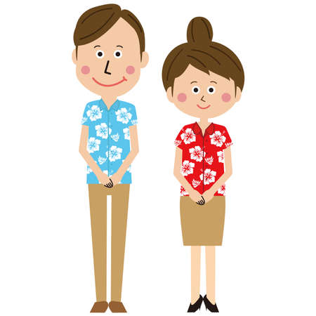 Pop travel agency men and women meet youのイラスト素材